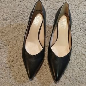 Black Franco Sarto leather pumps